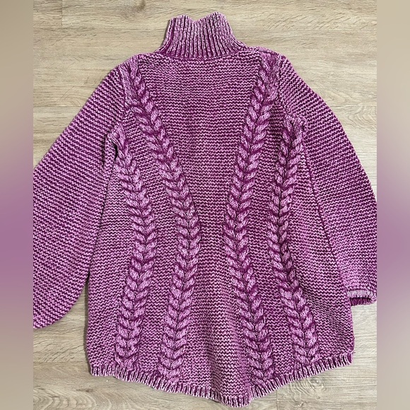 Free People Purple Turtleneck Sweater Dress Size M (Mabel Gravity Falls Vibe) - Picture 5 of 7
